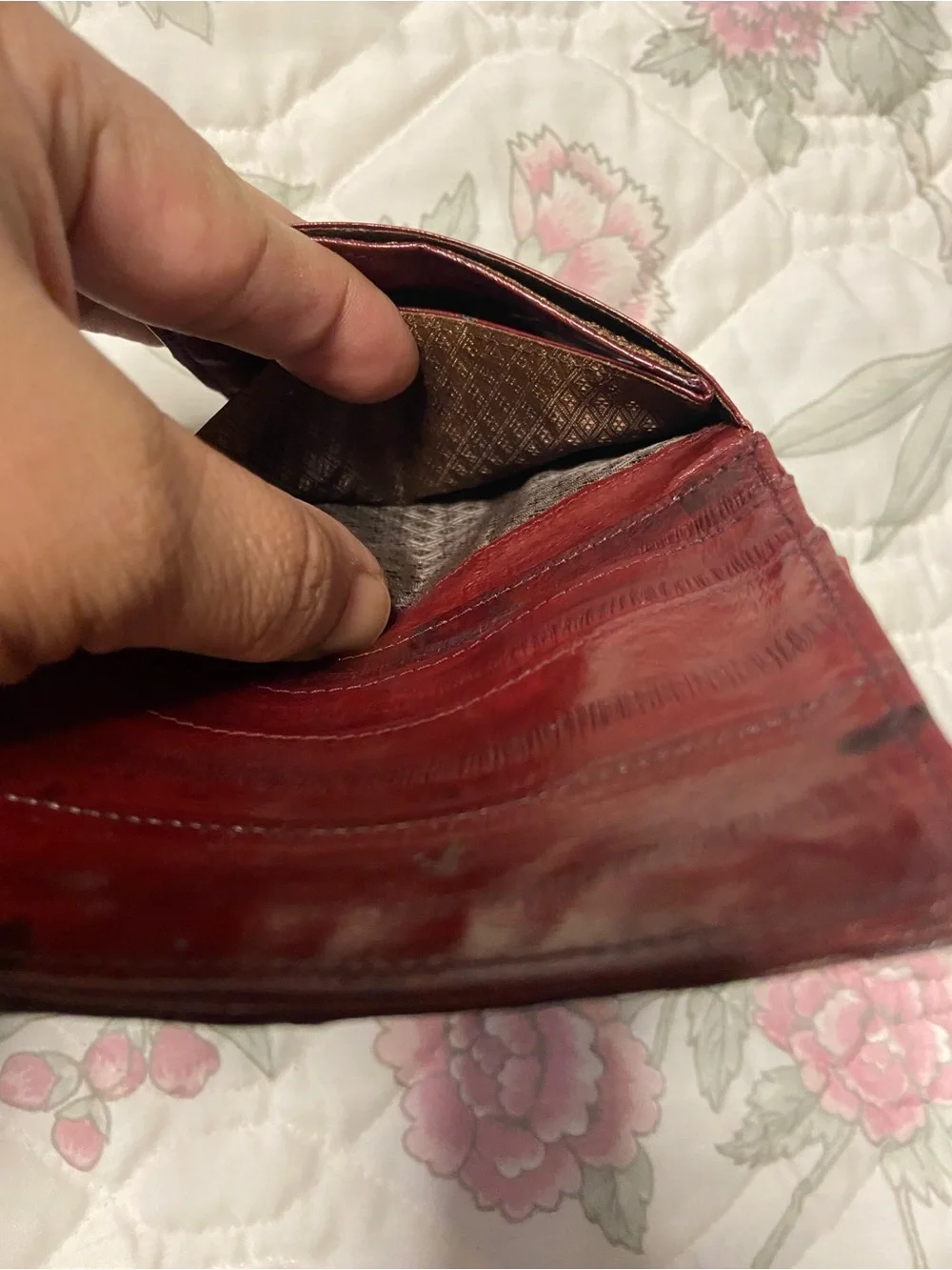 OxBlood TriFold ELL SKIN Wallet